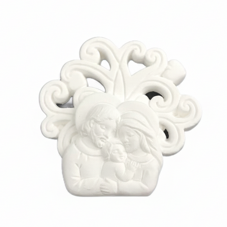 Gesso Famiglia ETM bianco 4,3 cm, set 12 pz. Bomboniera e decorazione per matrimoni, battesimi e cerimonie.