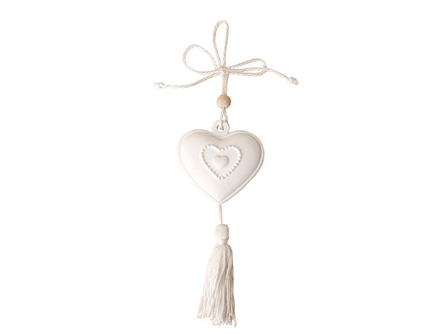 Corazón de Escayola Etm Blanco Puro 25cm Decoración