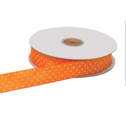 Cinta Raso Doble Lunares 25 mm 50 m Naranja