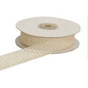 ETM Nastro Organza Pois 10 Mm 50 Mt Avorio