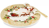 fade fade agrifoglio piatto torta natalizio con paletta d 30 cm multicolor ean 8016175589679