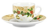 fade fade agrifoglio set 6 tazze caffe natalizie con piattino 100 ml multicolor ean 8016175589952