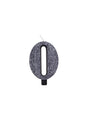 givi italia candelina glitter nero numero zero 9 5 cm