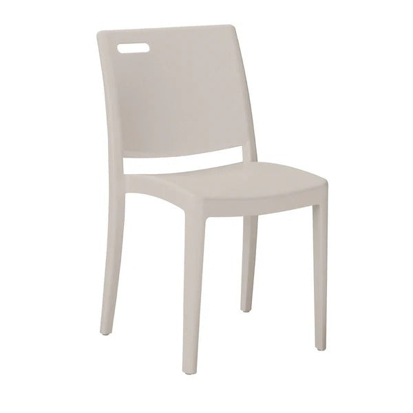 Sedia Grosfillex Clip lino, fibra di vetro anti-UV, 48×50×81 cm, impilabile. Ideale per dehors, terrazza e contract ean 35200581