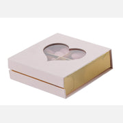 L'Arcolaio Box Tela Portaconfetti 13 x 13 x 4 cm Bomboniera Rosa con Corazón 1 Pz