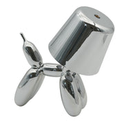 L'Arcolaio Electroplate Finish Lumetto Cagnolino Argento 17,5x18 cm Lampada da Tavolo Design