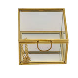larcolaio larcolaio gold glass scatola portagioie quadrata piccola 5x7x7 cm elegante contenitore per gioielli ean 8051526287187