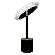 L'Arcolaio Lámpara Led Kristal Círculo D 14 Cm H 39 Cm Negra