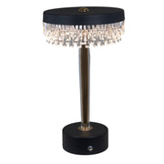L'Arcolaio Lámpara Led Kristal Redonda D 15 Cm H 25,5 Cm Negra