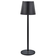 L'Arcolaio Lámpara LED Touch Recargable H 38 cm 10 x 10 cm IP54 Round Pro Negra