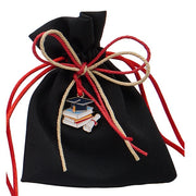 Bolsita L'Arcolaio con Book 9 x 12 cm Bolsa de Confites Graduación Negro 12 Uds