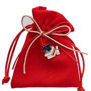 L'Arcolaio Sacchetto con Book 9 x 12 Cm Portaconfetti Laurea Rosso 12 Pz