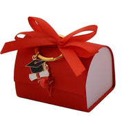 Caja Box de L'Arcolaio con Llavero Bombonera 7 x 5 Cm Portaconfeti Graduación Rojo 1 Uds