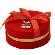 La Caja Box de L'Arcolaio con Llavero Bomboniera Ø 10 x 4 Cm Portaconfetti Graduación Roja 1 Pz