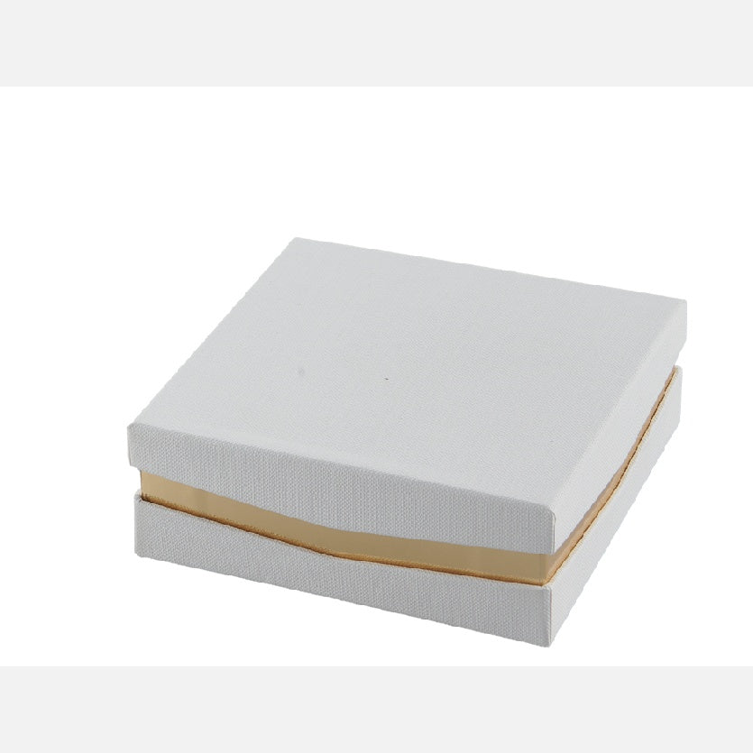 larcolaio larcolaio scatola telata portaconfetti 13 x 13 x 4 cm bomboniera bianca 1 pz ean 8059558632197