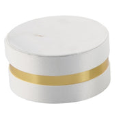 Caja Redonda Bombonera L'Arcolaio Ø 8 cm H 4 cm Portaconfetti Blanca 1 Pz