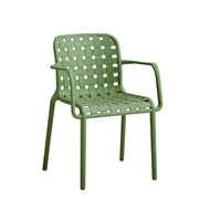Silla Ventotene con Brazaletes Verde Polipropileno L'Arcolaio