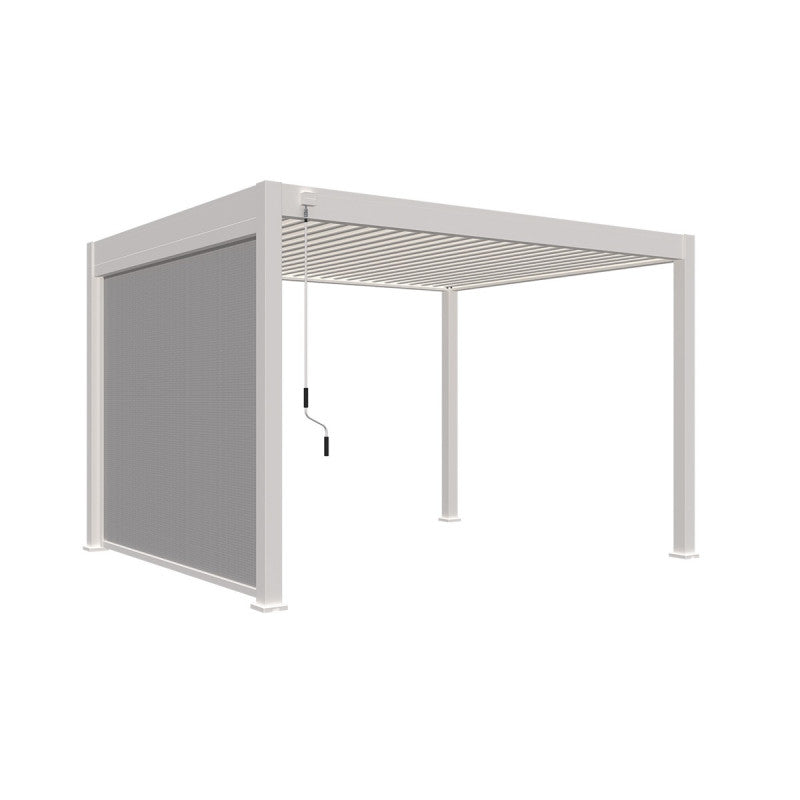 Persiana Enrollable Oscurecedora L'Arcolaio para Pérgola en Textileno 3 Mt Blanca