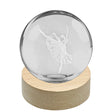 linea due elle linea due elle lumetto a sfera ballerina con base in legno d 6 cm h 8 cm bomboniera lampada decorativa elegante ean 8033551046502