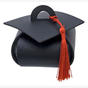 Línea Due Tocco Laurea Similpiel Negro 9x9x6 cm – Birrete de Licenciatura Decorativo para Recuerdos de Boda y Confites Caja 12 Pz