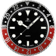 lowell lowell orologio da parete al quarzo cassa acciaio indici luminiscenti d 338 cm rosso ean 8008457087058