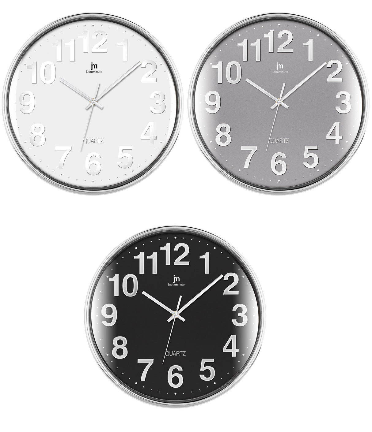 lowell lowell orologio da parete cromato d 35 cm ass bianco grigio o nero 1 pz ean 8008457780515