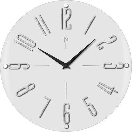 lowell lowell orologio da parete quarzo mdf vetro d 3940 cm bianco ean 8008457731067