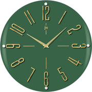 Lowell Orologio da Parete Quarzo MDF Vetro D 39,40 Cm Verde