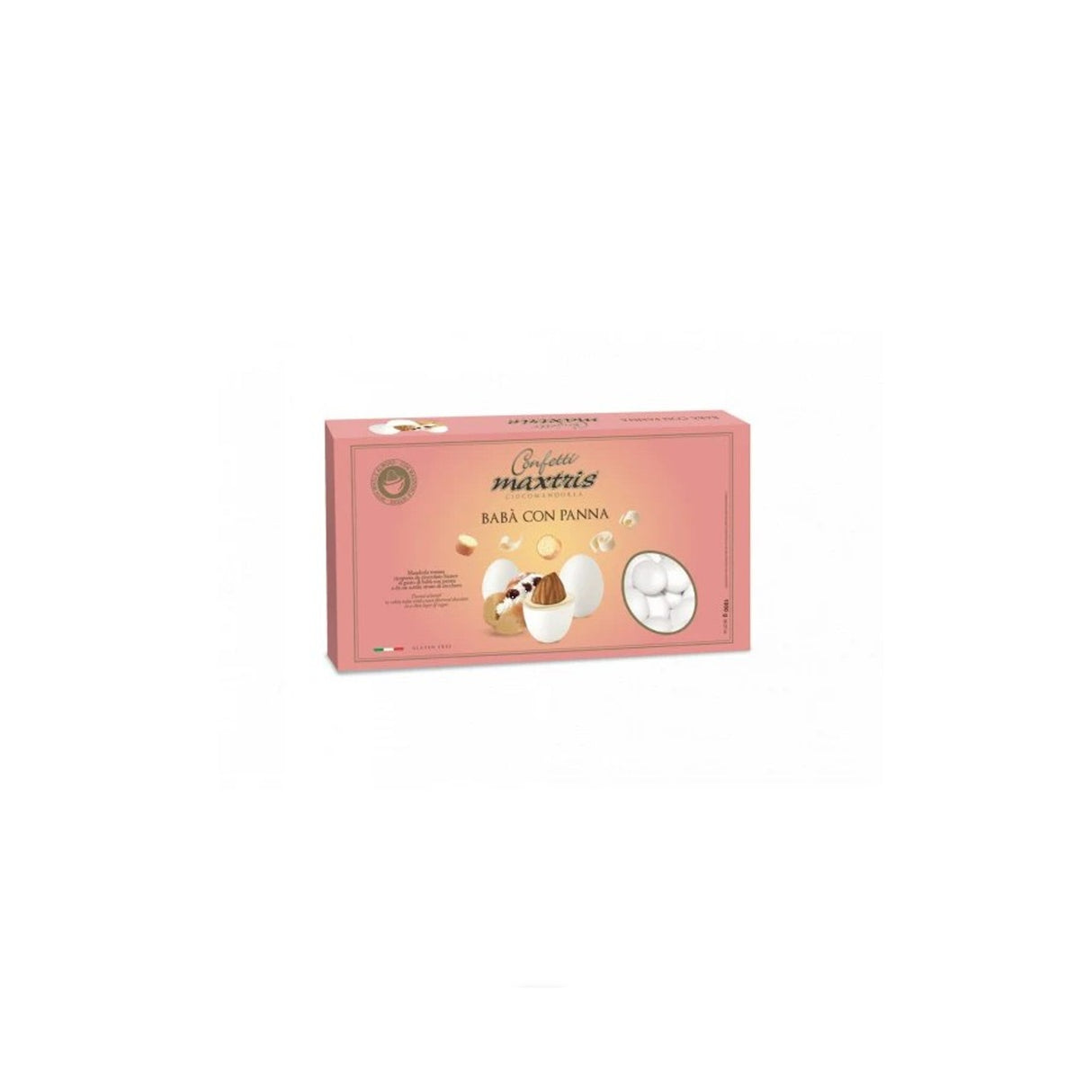 maxtris maxtris confetti ciocomandorla pasticceria baba con panna 1kg ean 8022470210606