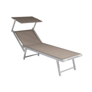 Moia Greenwood Tumbona Playa Dosel Aluminio Textileno Tortora