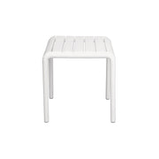 Moia Greenwood Mesita Auxiliar 45 x 45 cm en Polipropileno Blanco con Fibra de Vidrio – Diseño Moderno Outdoor