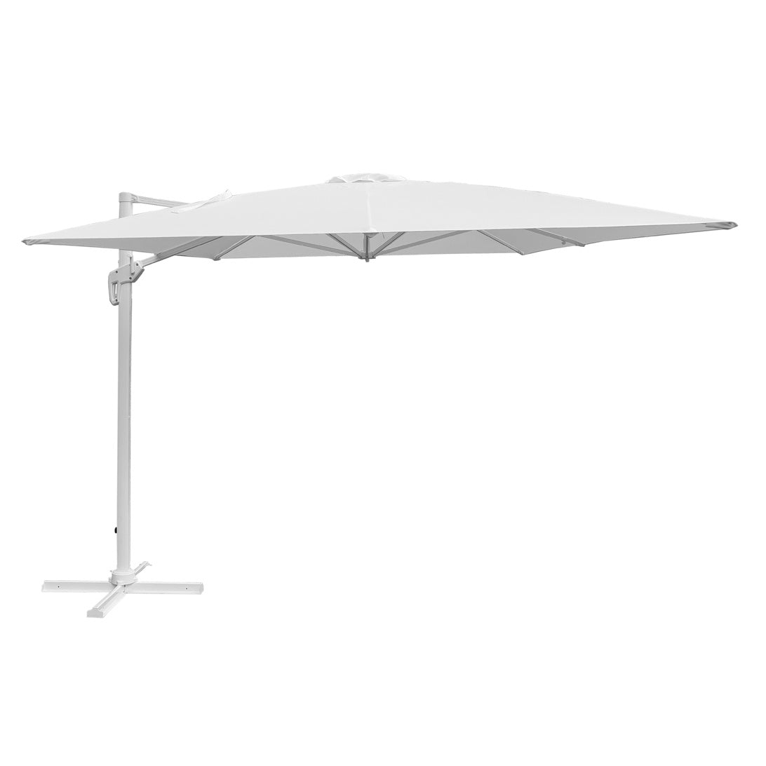 moia greenwood moia greenwood ombrellone colorado 3 x 4 m in alluminio bianco ombrellone outdoor con telo in poliestere bianco design moderno ean 8013054837753