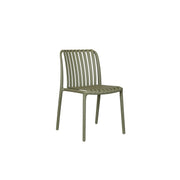 Silla Moia Greenwood Como Verde Polipropileno Listones Apilable