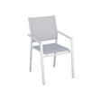 moia greenwood moia greenwood sedia poltrona zara in alluminio bianco e textilene grigio sedia outdoor con braccioli impilabile ean 8013054834929