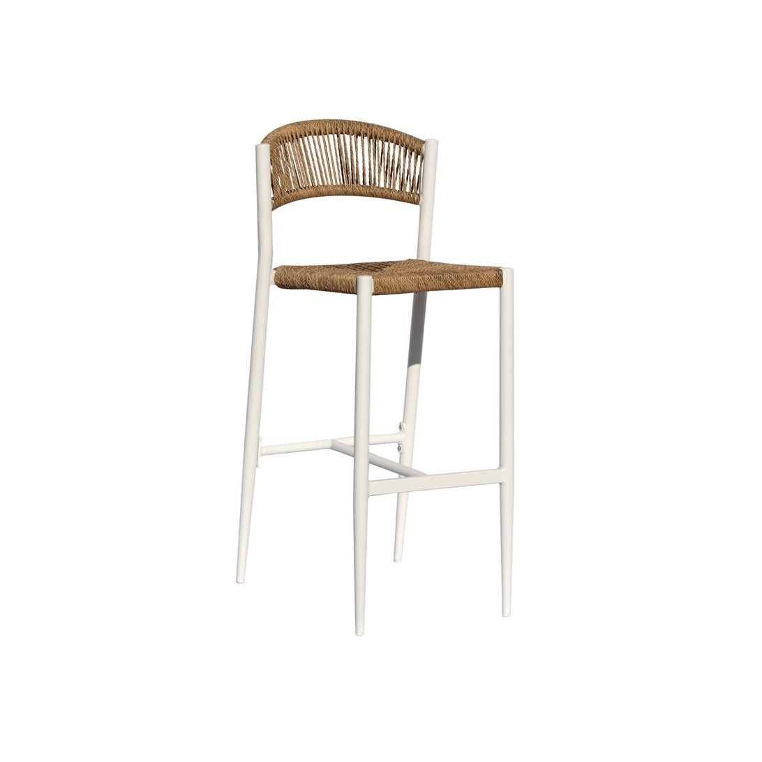 moia greenwood moia greenwood sgabello milano contract in alluminio bianco con corda paglia sgabello outdoor design moderno ean 8013054832987