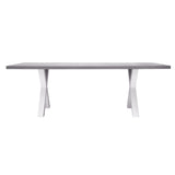 moia greenwood moia greenwood tavolo amantea 220x100 cm in alluminio bianco con piano in resina grigio outdoor design moderno ean 8013054837975