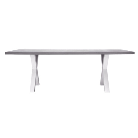 moia greenwood moia greenwood tavolo amantea 220x100 cm in alluminio bianco con piano in resina grigio outdoor design moderno ean 8013054837975