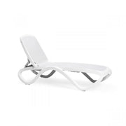 Tumbona Nardi Omega Blanco Tela Blanca Apilable