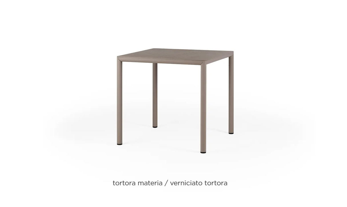 nardi nardi piave 90 tavolo quadrato verniciato tortora lamin materia tortora ean 8010352554795