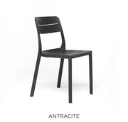 Silla Nardi Cassia Bistrot Antracita Polipropileno Apilable