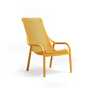 Sillón Nardi Net Lounge Mostaza Polipropileno Apilable