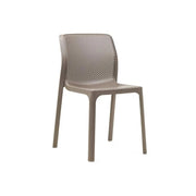 Silla Nardi Bit Gris Taladrada Polipropileno Apilable