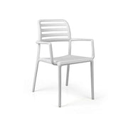 Silla Nardi Costa con Brazos Blanca Polipropileno Apilable
