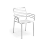 Silla Nardi Doga con Apoyabrazos Blanco Polipropileno Apilable