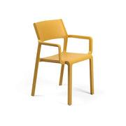 Silla Nardi Trill Reposabrazos Mostaza Polipropileno Apilable