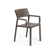 Nardi Silla Trill con Brazaletes Tabaco Polipropileno Apilable