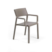 Silla Nardi Trill Con Brazos Tortola Polipropileno Apilable