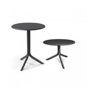 Mesa Nardi Step Antracita Redonda 60cm Doble Altura