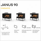 nobis nobis camino elettrico janus 90 senza ventilazione a led 4k fiamma olografica