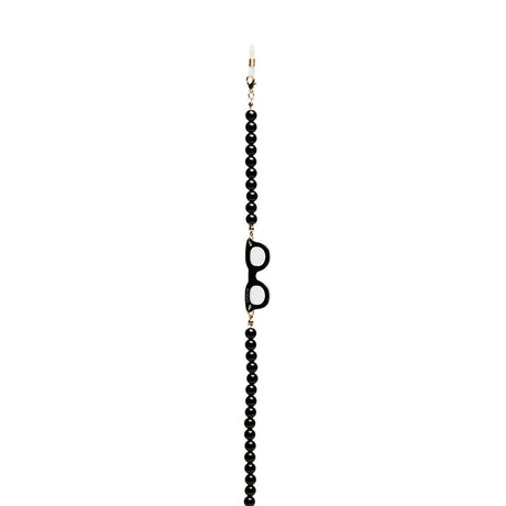 okkia okkia collana bijoux con palline in plastica per occhiali e mascherina colore black pearl ean 8056211376108